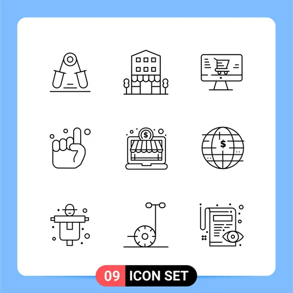 Conjunto Iconos Creativos Universales Simplemente Vector Ilustraciones Para Aplicaciones Web — Vector de stock