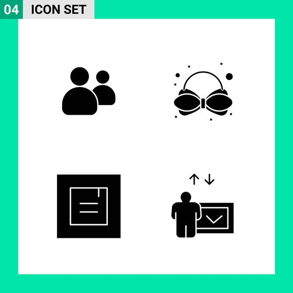 Conjunto Iconos Creativos Universales Simplemente Vector Ilustraciones Para Aplicaciones Web — Vector de stock