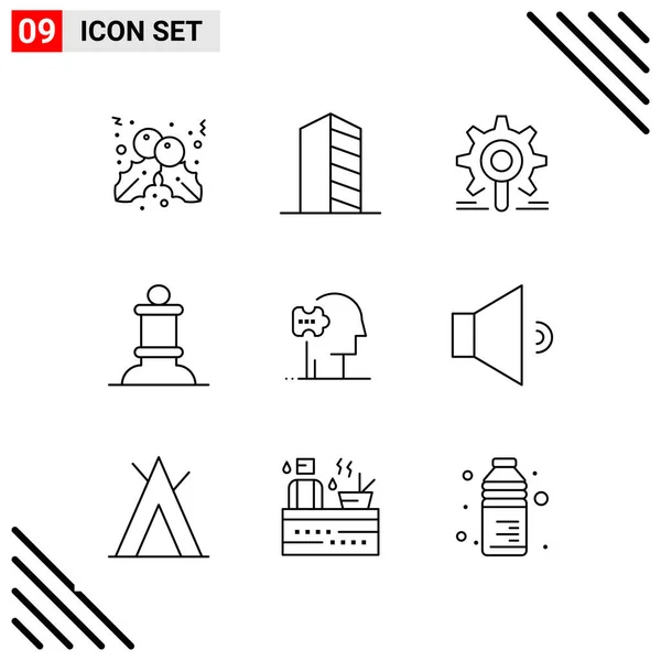 Conjunto Iconos Creativos Universales Simplemente Vector Ilustraciones Para Aplicaciones Web — Vector de stock