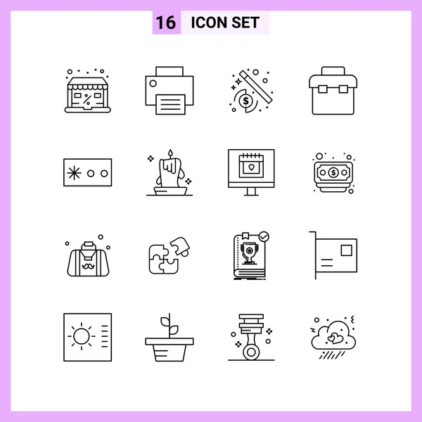 Set Universal Creative Icons Simply Vector Illustrations Web Mobile Apps — Stock Vector