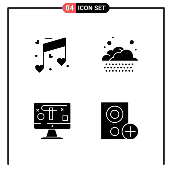 Set Dari Ikon Kreatif Universal Cukup Ilustrasi Vektor Untuk Aplikasi - Stok Vektor