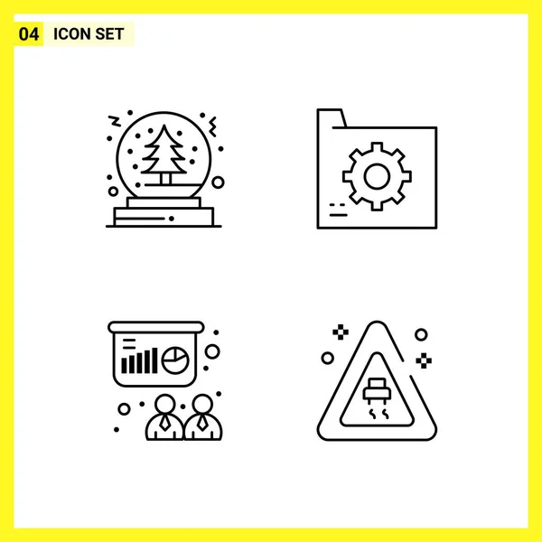 Set Universal Creative Icons Simply Vector Illustrations Web Mobile Apps — Stock Vector