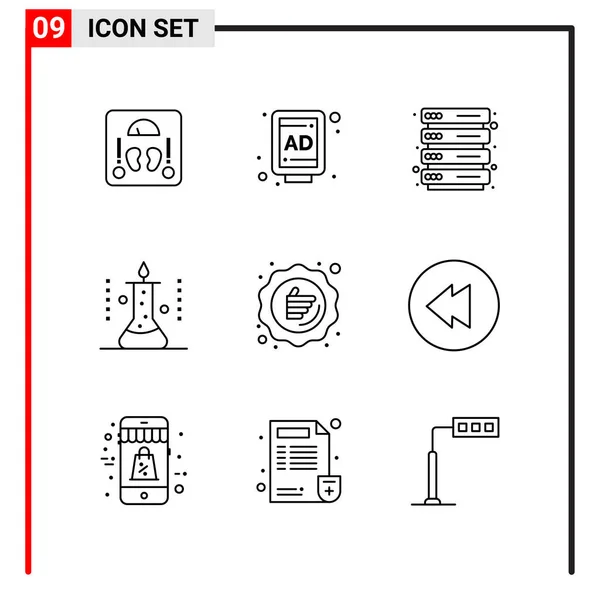 Set Universeller Kreativer Symbole Einfach Vektorillustrationen Für Web Und Mobile — Stockvektor