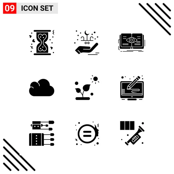 Conjunto Iconos Creativos Universales Simplemente Vector Ilustraciones Para Aplicaciones Web — Archivo Imágenes Vectoriales