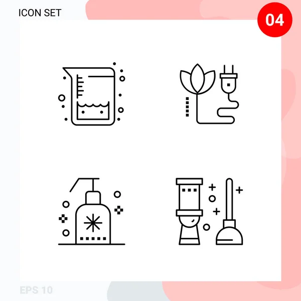 Conjunto Iconos Creativos Universales Simplemente Vector Ilustraciones Para Aplicaciones Web — Vector de stock