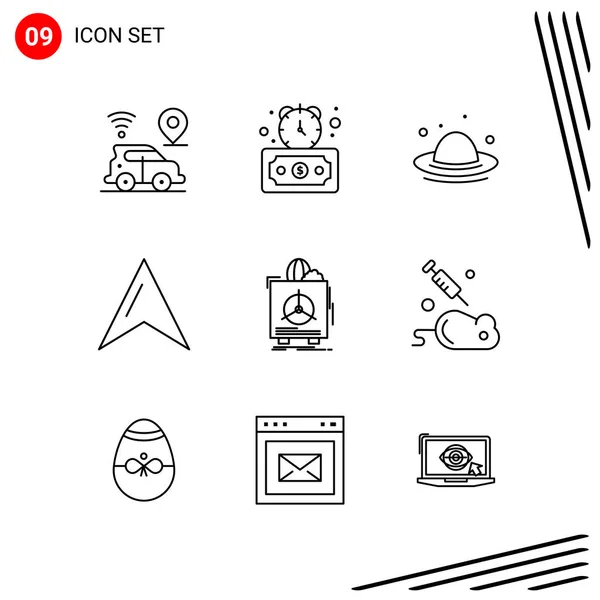 Conjunto Iconos Creativos Universales Simplemente Vector Ilustraciones Para Aplicaciones Web — Vector de stock