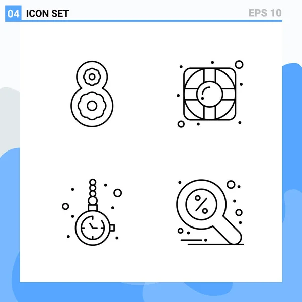 Set of 25 Universal Business Icons Vector — Stock Vector