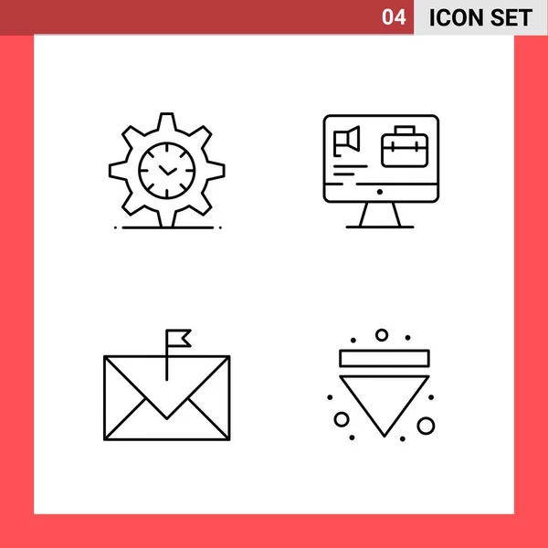 Conjunto Iconos Creativos Universales Simplemente Vector Ilustraciones Para Aplicaciones Web — Vector de stock