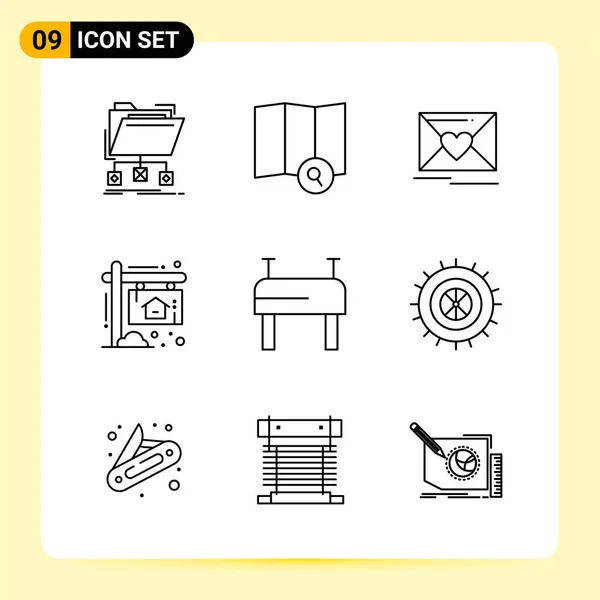 Set Universal Creative Icons Simply Vector Illustrations Web Mobile Apps — Stock Vector