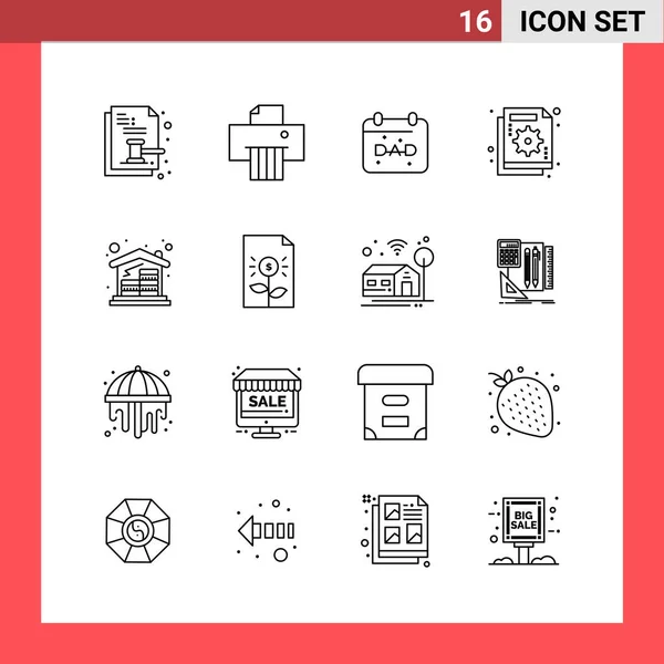 Conjunto Iconos Creativos Universales Simplemente Vector Ilustraciones Para Aplicaciones Web — Vector de stock