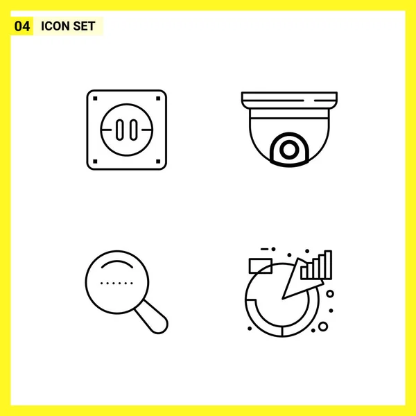 Conjunto Iconos Creativos Universales Simplemente Vector Ilustraciones Para Aplicaciones Web — Vector de stock