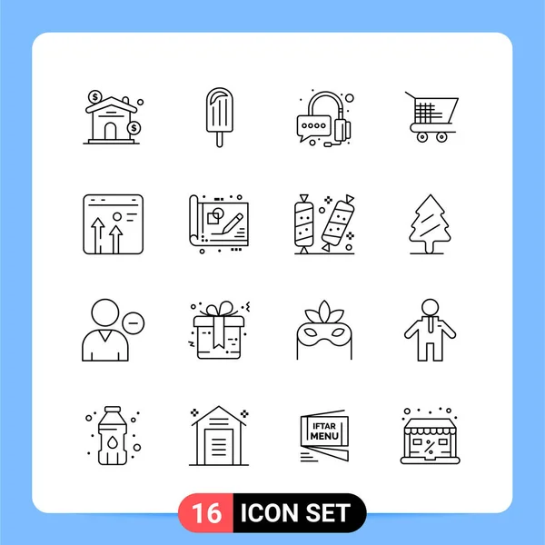 Conjunto Iconos Creativos Universales Simplemente Vector Ilustraciones Para Aplicaciones Web — Archivo Imágenes Vectoriales