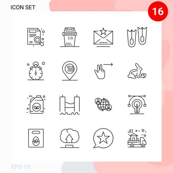 Conjunto Iconos Creativos Universales Simplemente Vector Ilustraciones Para Aplicaciones Web — Vector de stock