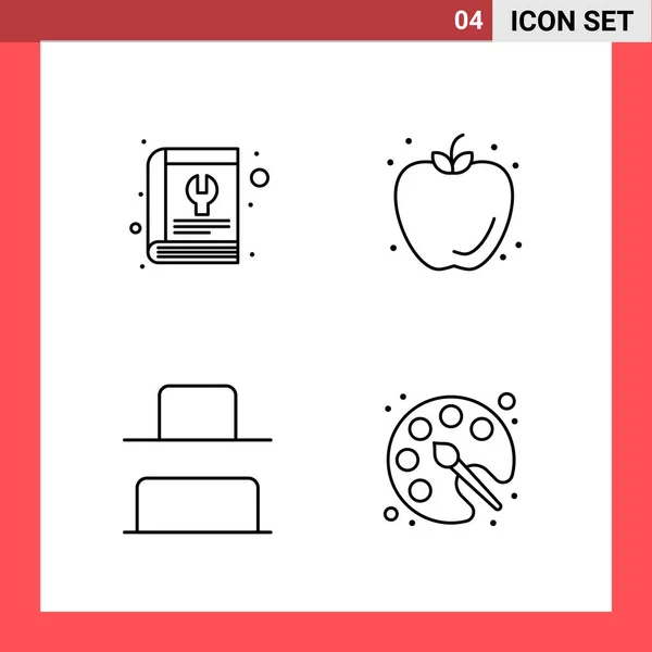 Set Universal Creative Icons Simply Vector Illustrations Web Mobile Apps — Stock Vector