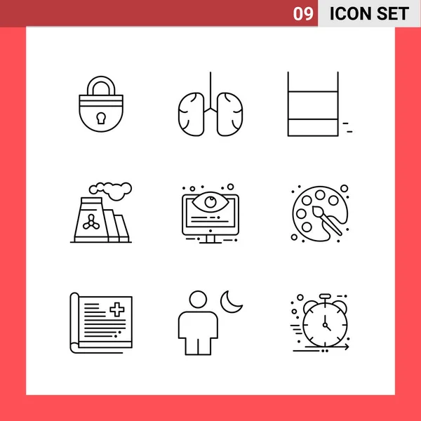 Set Universal Creative Icons Simply Vector Illustrations Web Mobile Apps — Stock Vector