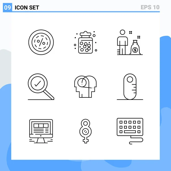 Set Universal Creative Icons Simply Vector Illustrations Web Mobile Apps — Stock Vector