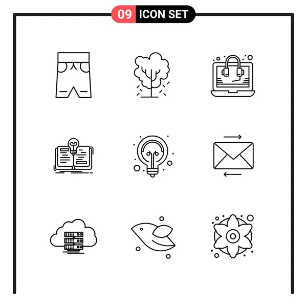 Set Universal Creative Icons Simply Vector Illustrations Web Mobile Apps — Stock Vector