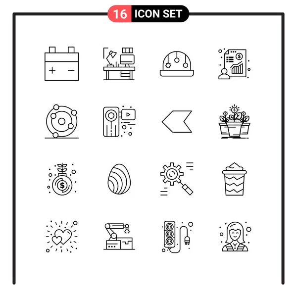 Conjunto Iconos Creativos Universales Simplemente Vector Ilustraciones Para Aplicaciones Web — Vector de stock