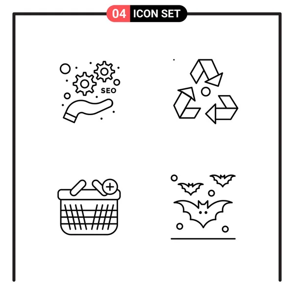 Set Universal Creative Icons Simply Vector Illustrations Web Mobile Apps — Stock Vector