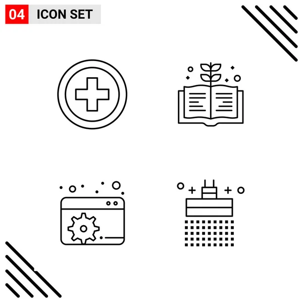 Set Universal Creative Icons Simply Vector Illustrations Web Mobile Apps — Stock Vector