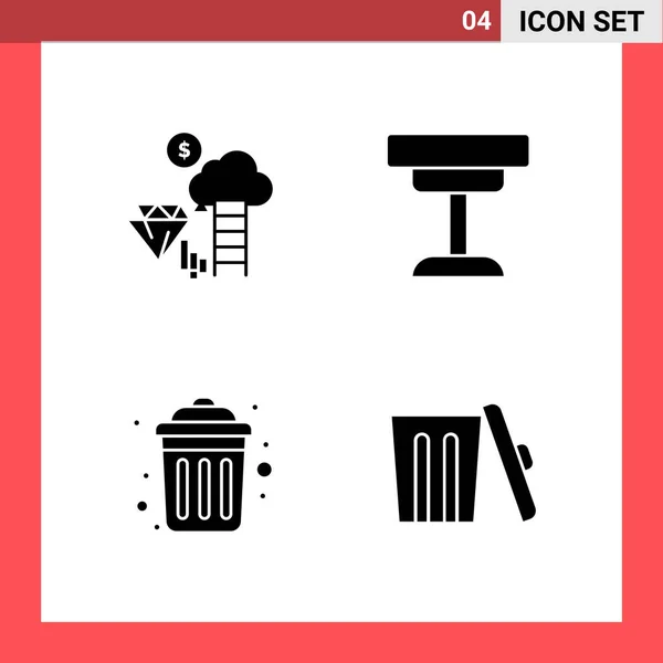 Set Dari Ikon Kreatif Universal Cukup Ilustrasi Vektor Untuk Aplikasi - Stok Vektor