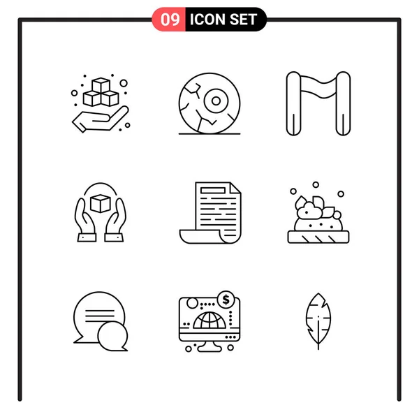 Conjunto Iconos Creativos Universales Simplemente Vector Ilustraciones Para Aplicaciones Web — Archivo Imágenes Vectoriales