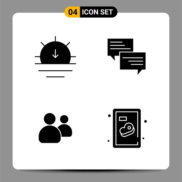 Set Dari Ikon Kreatif Universal Cukup Ilustrasi Vektor Untuk Aplikasi - Stok Vektor