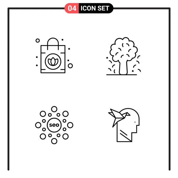 Conjunto Iconos Creativos Universales Simplemente Vector Ilustraciones Para Aplicaciones Web — Archivo Imágenes Vectoriales