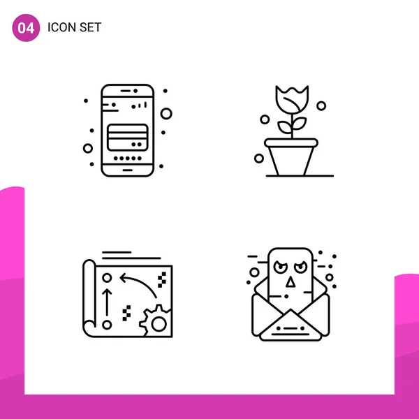 Set Universal Creative Icons Simply Vector Illustrations Web Mobile Apps — Stock Vector