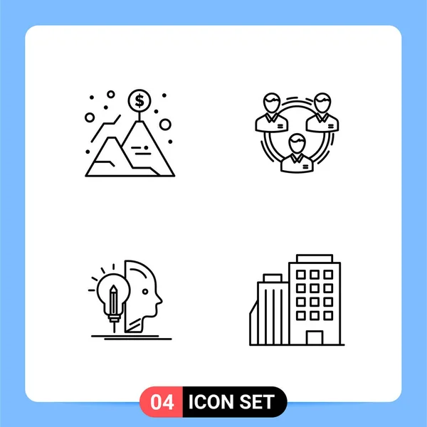 Conjunto Iconos Creativos Universales Simplemente Vector Ilustraciones Para Aplicaciones Web — Archivo Imágenes Vectoriales