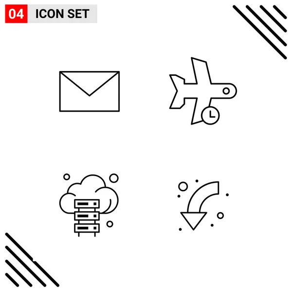 Conjunto Iconos Creativos Universales Simplemente Vector Ilustraciones Para Aplicaciones Web — Vector de stock