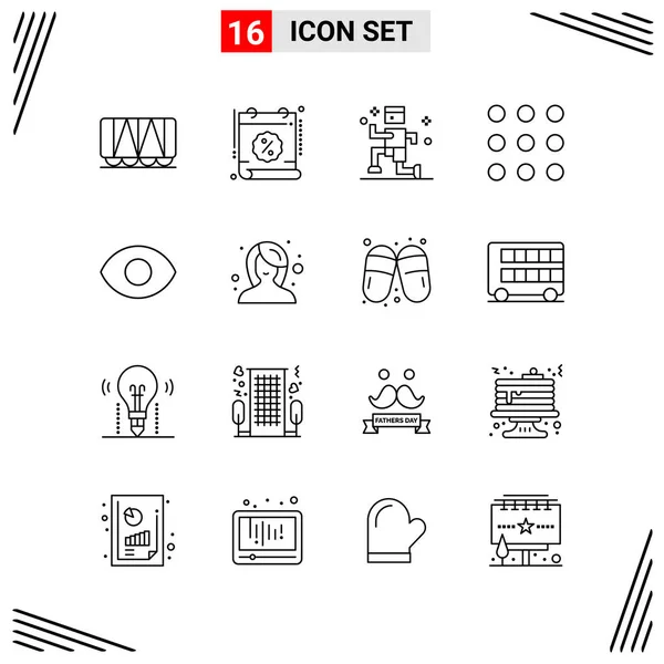 Set Universal Creative Icons Simply Vector Illustrations Web Mobile Apps — Stock Vector