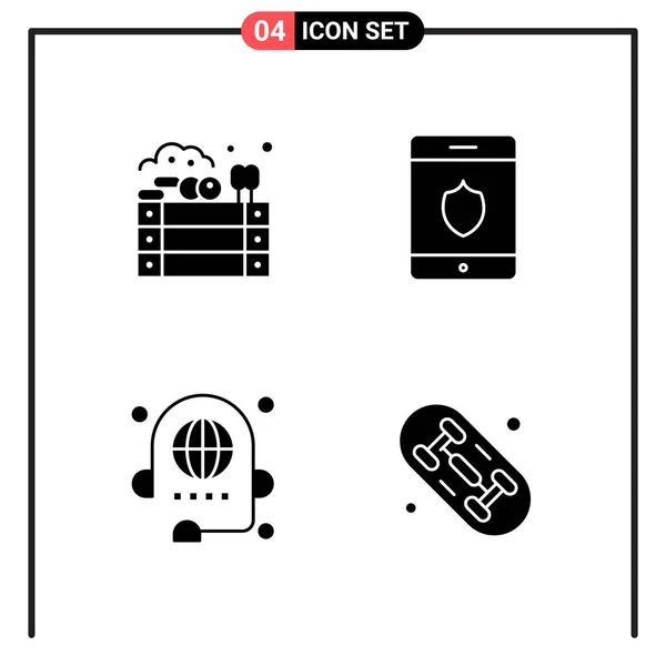 Conjunto Iconos Creativos Universales Simplemente Vector Ilustraciones Para Aplicaciones Web — Archivo Imágenes Vectoriales