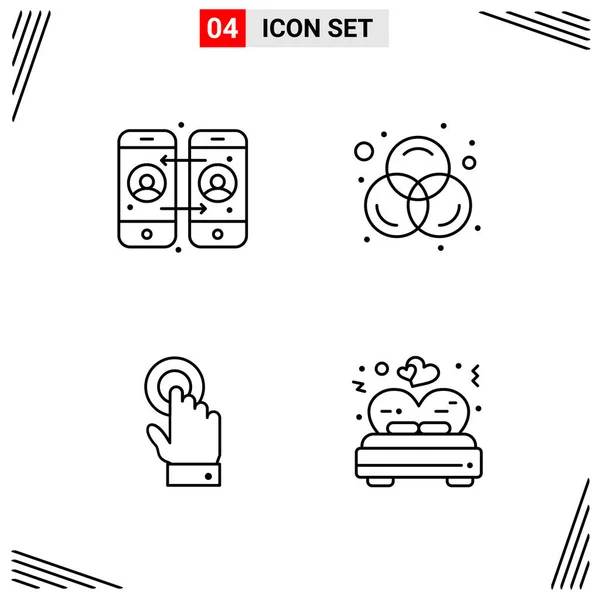 Conjunto Iconos Creativos Universales Simplemente Vector Ilustraciones Para Aplicaciones Web — Vector de stock