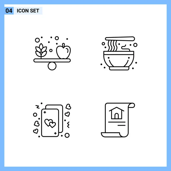 Conjunto Iconos Creativos Universales Simplemente Vector Ilustraciones Para Aplicaciones Web — Vector de stock