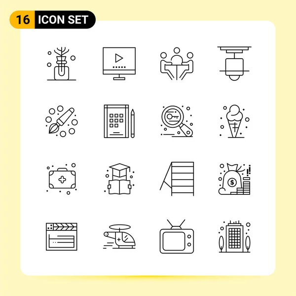 Set Universal Creative Icons Simply Vector Illustrations Web Mobile Apps — Stock Vector