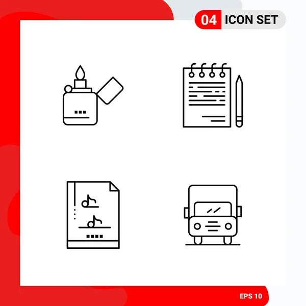 Conjunto Iconos Creativos Universales Simplemente Vector Ilustraciones Para Aplicaciones Web — Vector de stock