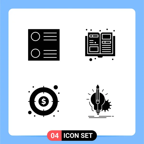 Conjunto Iconos Creativos Universales Simplemente Vector Ilustraciones Para Aplicaciones Web — Vector de stock