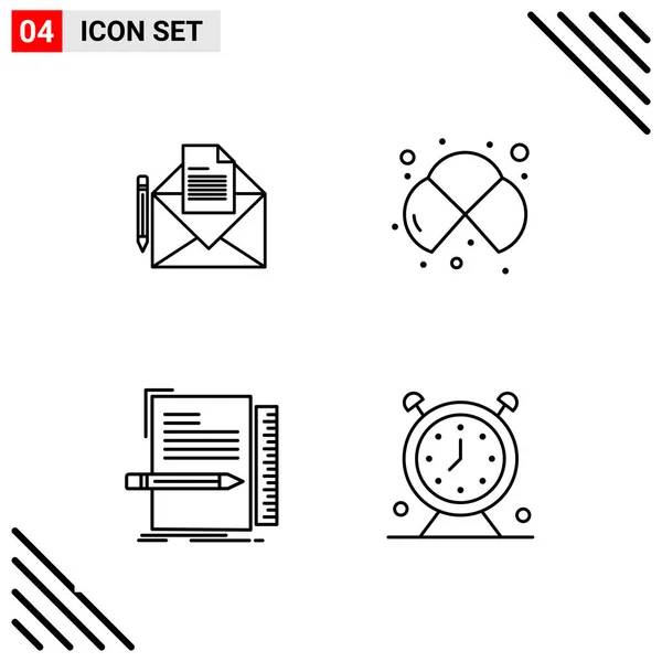 Conjunto Iconos Creativos Universales Simplemente Vector Ilustraciones Para Aplicaciones Web — Vector de stock