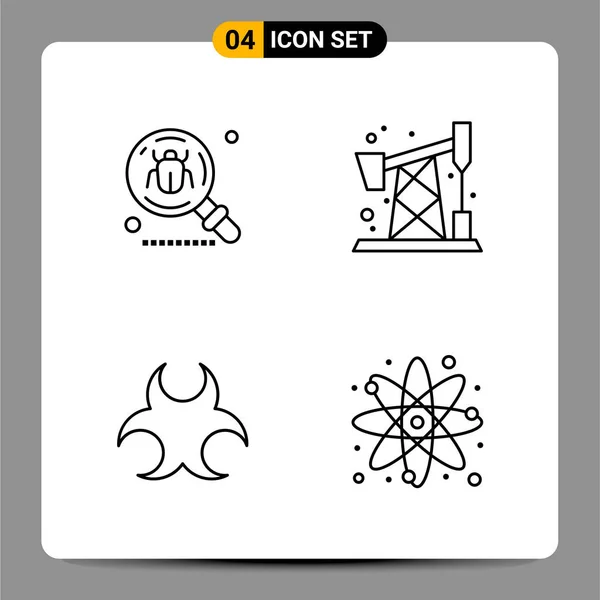 Conjunto Iconos Creativos Universales Simplemente Vector Ilustraciones Para Aplicaciones Web — Archivo Imágenes Vectoriales