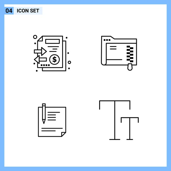 Conjunto Iconos Creativos Universales Simplemente Vector Ilustraciones Para Aplicaciones Web — Vector de stock