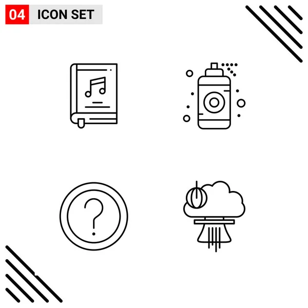 Conjunto Iconos Creativos Universales Simplemente Vector Ilustraciones Para Aplicaciones Web — Vector de stock