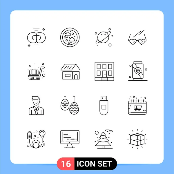 Conjunto Iconos Creativos Universales Simplemente Vector Ilustraciones Para Aplicaciones Web — Archivo Imágenes Vectoriales