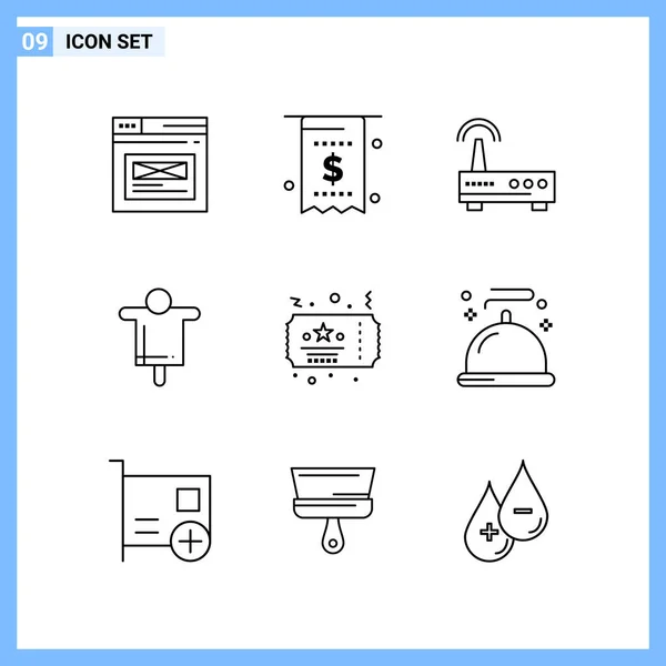 Conjunto Iconos Creativos Universales Simplemente Vector Ilustraciones Para Aplicaciones Web — Vector de stock