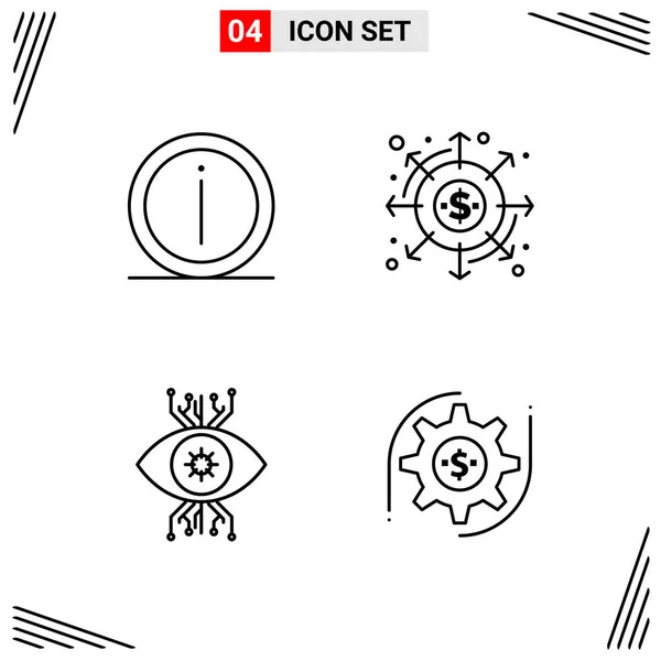 Set Universal Creative Icons Simply Vector Illustrations Web Mobile Apps — Stock Vector