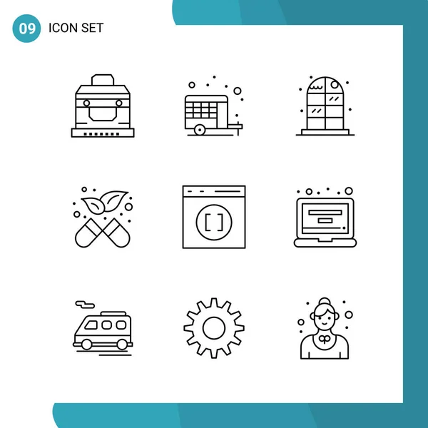 Set Universal Creative Icons Simply Vector Illustrations Web Mobile Apps — Stock Vector