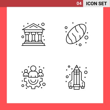 Evrensel yaratıcı simgeler kümesi, web ve mobil uygulamalar ve projeler için basit vektör illüstrasyonları 