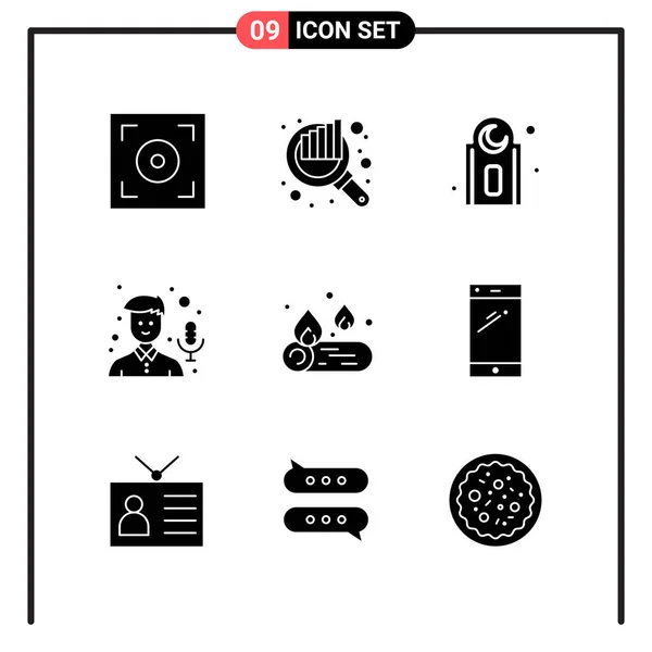 Conjunto Iconos Creativos Universales Simplemente Vector Ilustraciones Para Aplicaciones Web — Archivo Imágenes Vectoriales