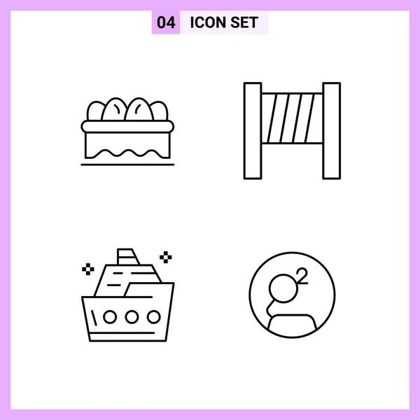 Set Universal Creative Icons Simply Vector Illustrations Web Mobile Apps — Stock Vector