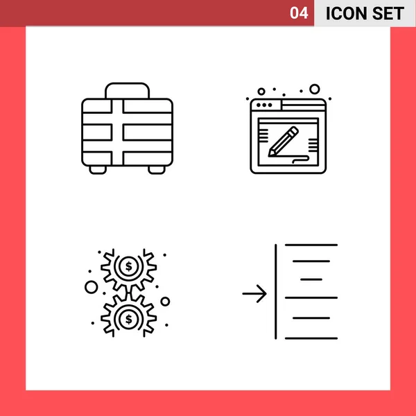 Set Universal Creative Icons Simply Vector Illustrations Web Mobile Apps — Stock Vector